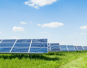 panneaux solaires au sol